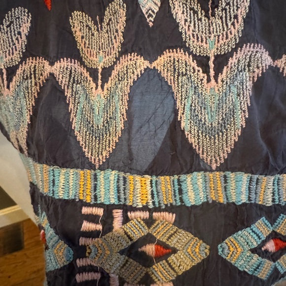 Anthropologie Black Embroidered Tunic XL - Picture 6 of 12